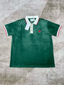 남자 폴로스 casablaa 24ss 새로운 디자이너 트렌디 한 티셔츠 클래식 핫 캐주얼 다용도면 폴로 셔츠