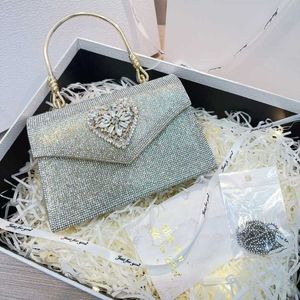 Lyxdesigner Evening Bags Diamond Handheld Bag Wedding Bridesmaid Bankett Evening Dress Bag Full Diamond Banket Bag