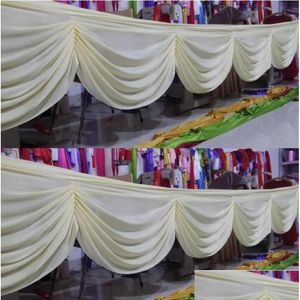 Party Decoration Wedding Backdrop Curtain G Ladder Drops High Qualty Ice Silk Drapes Drop Delivery DHM3Z