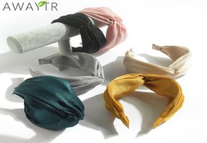 Kadın Kafa Kafa Bandı Katı Saç Bandı Yay Düğüm Çapraz Kravat Kumaş Headwrap Saç Bant Hoop Headwear Saç Bantları Aksesuarlar4229466