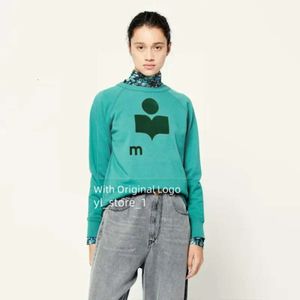 Marant Hoodie Kadın Sweatshirts Tasarımcı Hoodie Sweatshirt Uzun Kollu Kazak Nakış Yüksek Kaliteli Pamuk Giyecek Giysiler Isabel Marant Üstleri Kapüşonlu AB1