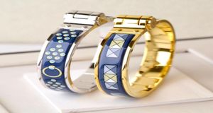 Enamel clic bangle for women charm bracelets 12mm small size snapfastener dark blue enamel9629076