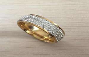 316L Stainless Steel gold white diamond wedding ring crystal engagement Ring for Women girls Lovers 15671731268238