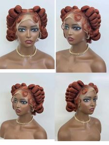 Wigs HD Full Lace Wig Knotless Box Braids Wigs For Black Women Handmade Afrian Braiding Hair Wigs 240523