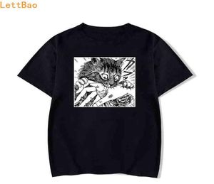 Tomie Junji Ito Tshirt Men Unisex Anime Cartoon Design Men Tee Shirt Homme Summer Tops半袖綿ヴィンテージスタイルTシャツY1107293