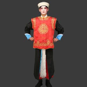Peking Opera Drama Yamen Officer Cosplay -Kleidung Wu Sheng Kostüm Soldat Entschlossenheit Vest Anzüge Ancient Performance Bekleidung