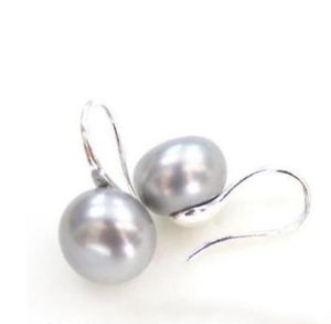 Äkta 1112 mm saltvattenvit pärla örhänge 925 sterling silver örhänge GT9425469