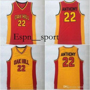 T9 #22 Carmelo Anthony Basketball Shirts MENS MELO Carmelo Anthony Oak Hill High School Cucite Basketball Jersey