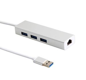 Zużycie elektroniki USB 30 do RJ45 LAN CARD Gigabit Ethernet Network Adapter Cable z 3 portami do MacBook Notebook MOBI6851054