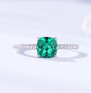 Pierścienie kamieni szlachetnych Dispore dla kobiet dziewczęta Solid 925 Srebrny Srebrny Wedding zaręczynowy Topaz Emerald Sapphire Ring6128463
