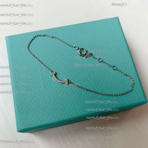 Tiffanyjewelry bilezik Louiseviest bileklik saf gümüş gülümseyen tiffanyjewelry elmas ayarlanabilir netizenler küçük taze bileklik lüks tasarımcı 007