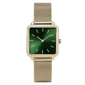 Wristwatches ساعة بسيطة مع رأس Square صدرت نيابة عن صافي أعمال الأزياء الكورية البديلة Quartz 248b