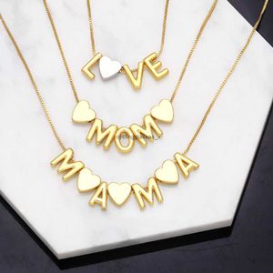 2024 Love Necklace Simple and Fashionable Versatile Letter Mama Mom Pendant Collar Chain Womens nkb219