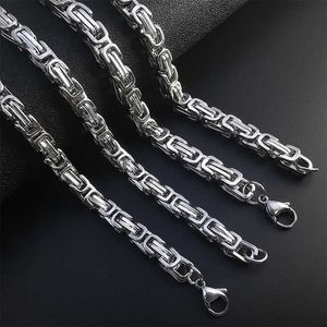 Pendant Necklaces Fashion Hip Hop Colorless Stainless Steel Necklace Mens American Titanium Emperor Chain
