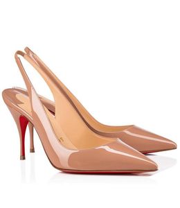 فاخرة Sexy Sandals Women Pumps Pointed Toe S Women's Shoes مزدوجة مضخة الكاحل حزام عالية الكعب من الجلد الخنجر الكعب حجم 35-435010294