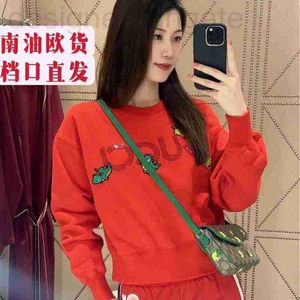 Women's Hoodies & Sweatshirts designer Early Spring New Celebration Series Red Sweater XIGF