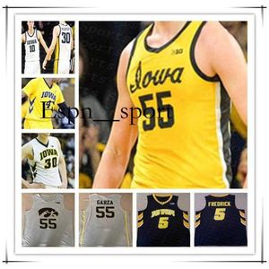 T9 Custom Iowa Hawkeyes 2021 College Basketball Jersey Luka Garza Joe Toussaint Bohannon CJ Fredrick Joe Wieskamp Connor McCaffery Pemsl 4XL