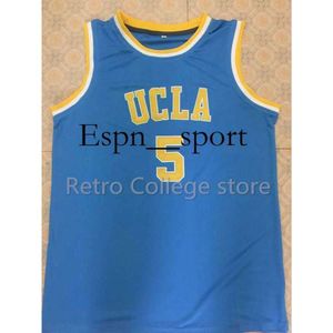 T9 #5 Baron Davis UCLA Bruins College University Retro Witch Basketball Jersey Personalizza qualsiasi numero di dimensioni e nome del giocatore
