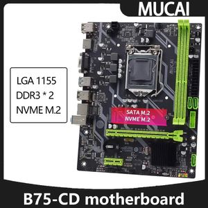 MUCAI B75 Motherboard LGA 1155 Compatible With Intel Core CPUs 2nd And 3rd Generations Supports M2 NVME SATA SDD 240527