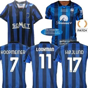 2023 96 97 Retro Atalanta FC Soccer Jerseys Lookman Muriel Ilicic de Roon Duvan Ata BC Maglia Da Calcio 23 24 Men Lookman Cup Ostateczne zestawy koszulki futbolu niebieskie