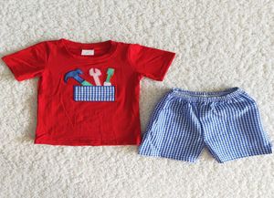 キッズデザイナー服の男の子夏の刺繍ブティックガールズ衣料品ツールファッション幼児の男の子服セットw3794600