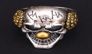 Fashion hip hop men039s stainless steel ring high quality design clown punk biker ring size 7146845668
