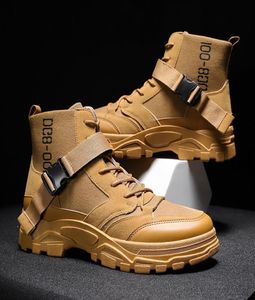 Mens Ankle Boots Bekväma andningsbara BASIC BOOT WATTOSKT MEN CASIAL SHOES Fashion Shoe2735495