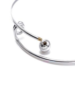 High quality silver plated fashion expandable wire bangle bracelets DIY jewelry adjustable2717706