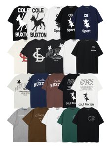 COLE BUXTON T 셔츠 남성 디자이너 티셔츠 남자 CB 셔츠 패션 Tshirt 여름 느슨한 그래픽 티 여성 고품질 클래식 프린트 탑 짧은 슬리브 면화