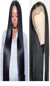 28 30 32 inch Front Human Hair Wigs 13X4 Frontal HoHo Brazilian Straight 4x4 5x5 6x6 Lace Closure Wig7364970