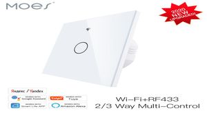 Wifi Wall Touch Control Light Switch RF Wireless Smart Lifetuya 23 Way Muilticontrol AssociationアプリリレーステータスバックライトOff8359454