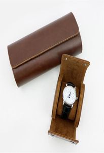 Anpassad Saffiano Pu Leather Watch Roll Ny Watch Organizer Holder With Pillow Men 3 Watch Display Storage Box 2103059416485