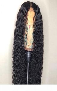 Grade 9A Water Wave Lace Full Wigs Lace Front Wigs Baby Hair 100 Brasil, peruca de cabelo virgem não processada para mulheres negras6176266