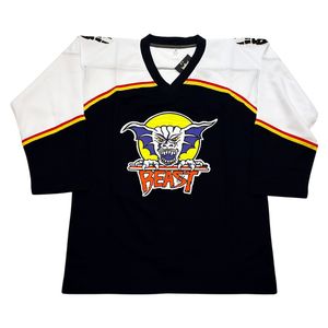 Rara cabana bestia di New Haven Hockey Hockey Jersey Cust Vintage Custom Eventuali Nome e numero