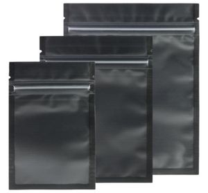 Assorted Sizes Matte ClearBlackBlack Zip Lock Bags 100pcs PE Plastic Flat Ziplock Package Bag 2010222761952