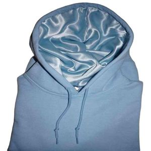 Whole 2021 Spring New Custom Printed Fashion Silk Satin Lined Hoodie for Men and Women9025556