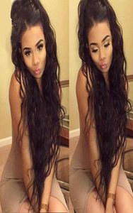 Water Wave Malaysian Human Hair Full Lace Wig Unprocessed Virgin Hair Wet And Wavy Lace Front Wig Natural Hairline Black African A7585132