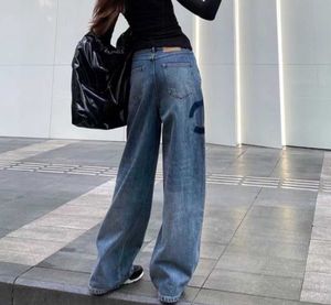 Jeans femminile femminile in alto in giro per la vita dritta jeans pantaloni gamba pantaloni casual s-ljhlk