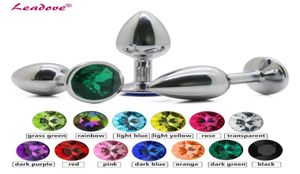 50pcslot Small Size Stainless Steel Crystal Anal Plug Jeweled Butt Plug Boot Beads Metal Anal Sex Toys for Women Men Y18928036328893