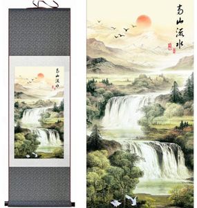 Pintura de montanha e rio Pintura de rolagem chinesa Painting Painting86751285075713