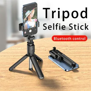 Stands Bluetooth Wireless Selfie Stick Mini Tripod Extendable Monopod Remote Shutter for iPhone samsung xiaomi電話ホルダー