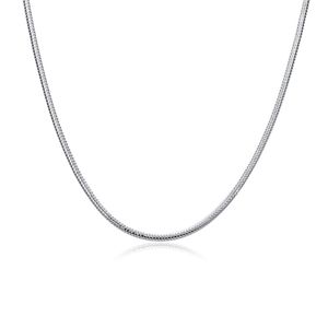 Platerade Sterling Silver Chains 16 18 20 22 24inchs 3mm Men's 3M Snake Bone Necklace SN192 TOP 925 Silver Plate Chains Halsband Jew 303d