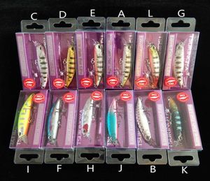 Tsurinoya 12st 60mm 61G SINKING MINNOW DW67 Fiske lockar Professional Hard Lure Pencil Wobbler Crankbait Bass Pike Baits 2106228448681