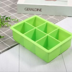 Matklass 16.5/11.5/5 cm Square Shape Ice Cube Mold Fruit Ice Cube Maker 6 Gitter Ice Tray Bar Kök Tillbehör Silikon