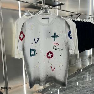 Louiseviution Designer T Shirt Luksusowa koszula High-end Men Luis Viton koszula Kobiety pary krótkie rękawie top oddychający oddychanie wysokiej jakości wersja Top 9A2