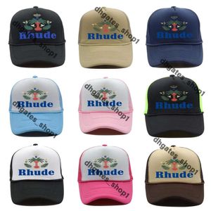 RHUDE Cap Mens Designer Hat Casquette Womens Sun Hats Fashion Trend Street Ball Caps Baseball Hats Sports Summer Beach Netting Breathable Cap Man Hat Beanie Hats 6Fe