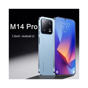 M14 Pro Androidスマートフォンタッチスクリーンカラースクリーン4G 8GB RAM 64GB 128GB 256GB ROM 7.3インチHD+スマートウェイク重力センシングサポートサポート