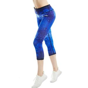 Pantaloni da yoga coolomg per donne capri che corre in palestra di allenamento a basso aumento con tasche nascoste