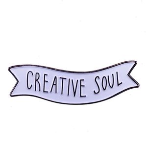 Creative Soul Lapel Emamel Pins Samla rolig metalltecknad broschmärke