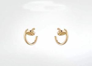 Fashion Titanium Steel Paznokcie Kolczyki dla mężczyzn i kobiet złota srebrna biżuteria dla miłośników Pierścienia Pierścienie Prezent NRJ6015412